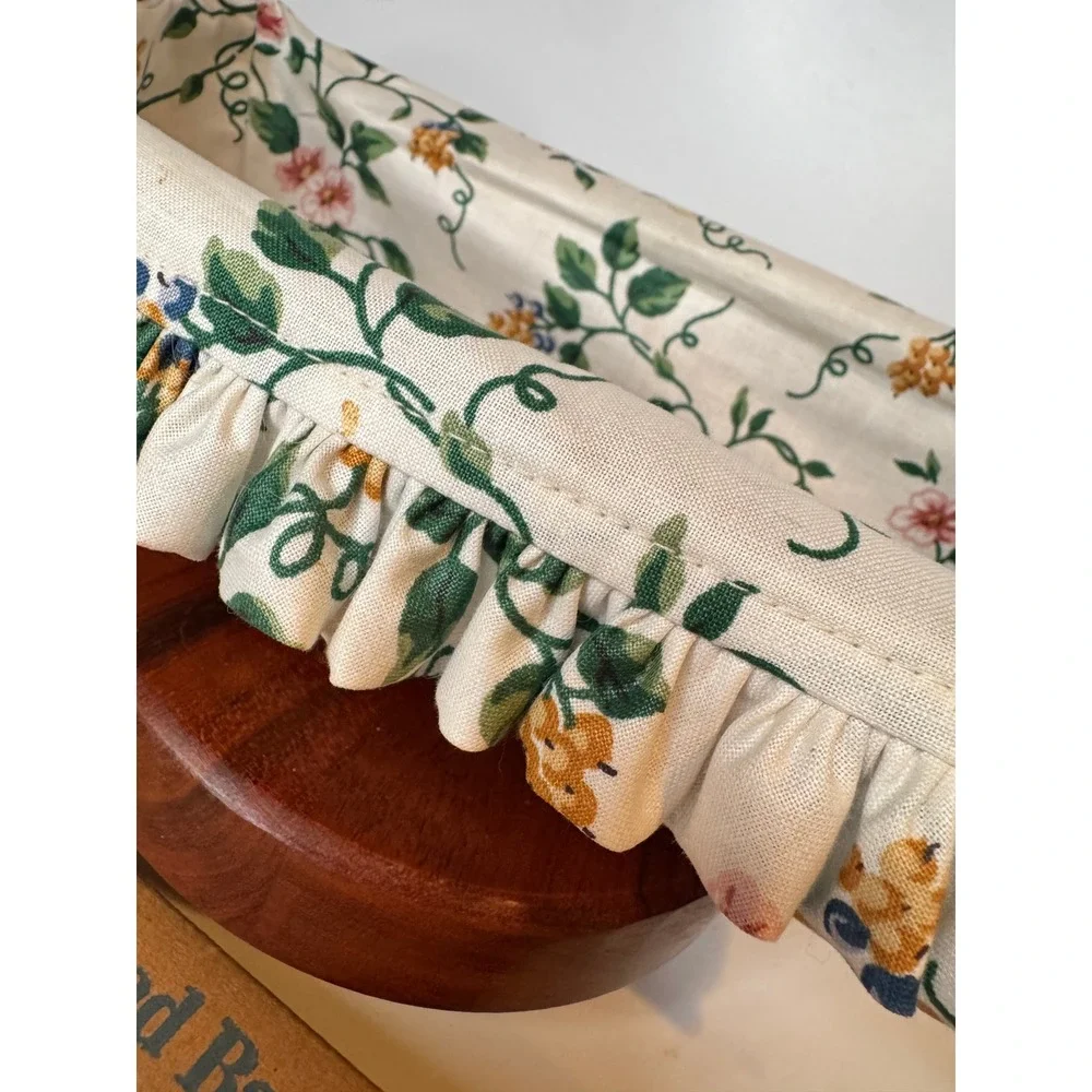 Longaberger Cottage Garden Tour Bread Basket Liner Brick May 2000 Signed